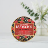 CASINO NIGHT Kaarten Verjaardagsfeestuitnodiging (Staand voorkant)