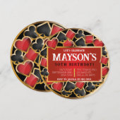 CASINO NIGHT Kaarten Verjaardagsfeestuitnodiging (Voorkant / Achterkant)