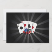 Casino Night Las Vegas Party Uitnodiging (Achterkant)