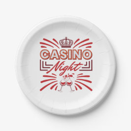 Casino Night Party Gambling Lover Papieren Bordje