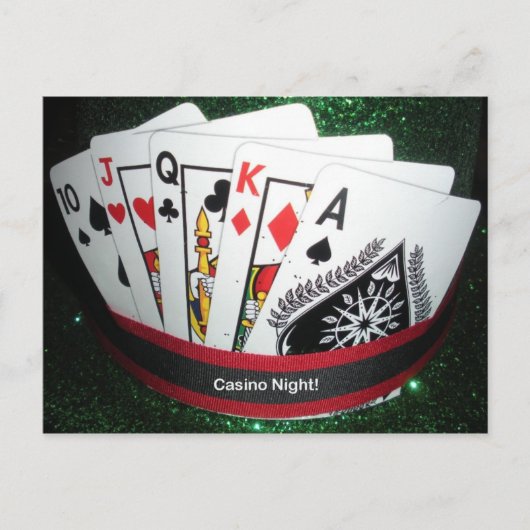 Casino Night Party Kaart (Voorkant)