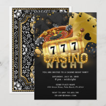 Casino Night Party Zwart Goud
