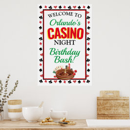 Casino Night Persoonlijk Poster