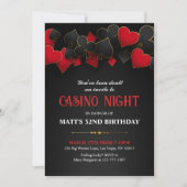 Casino Night Poker Invitation Kaart (Voorkant)