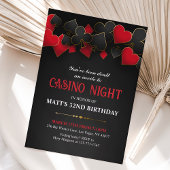 Casino Night Poker Invitation Kaart