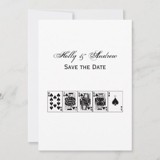 Casino Night Poker Royal Flush Schoppen Kaart (Voorkant)