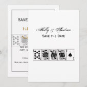 Casino Night Poker Royal Flush Schoppen Kaart (Voorkant / Achterkant)