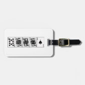 Casino Night Poker Royal Straight Flush Spades Bagagelabel (Voorkant horizontaal)