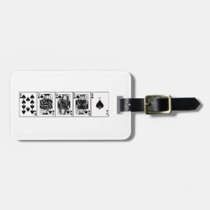 Casino Night Poker Royal Straight Flush Spades Bagagelabel
