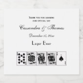 Casino Night Poker Royal Straight Flush Spades Bier Etiket (Enkel label)