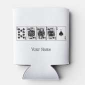 Casino Night Poker Royal Straight Flush Spades Blikjeskoeler (Achterkant)