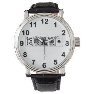 Casino Night Poker Royal Straight Flush Spades Horloge