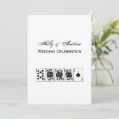 Casino Night Poker Royal Straight Flush Spades Kaart (Staand voorkant)