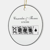Casino Night Poker Royal Straight Flush Spades Keramisch Ornament (Links)