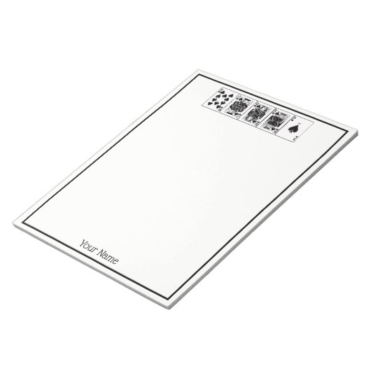 Casino Night Poker Royal Straight Flush Spades Notitieblok (Schuin)