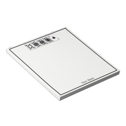 Casino Night Poker Royal Straight Flush Spades Notitieblok (Schuin)