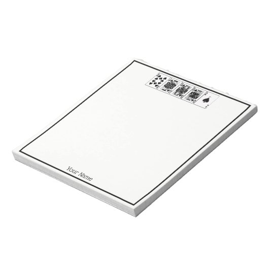 Casino Night Poker Royal Straight Flush Spades Notitieblok (Linkerzijde)