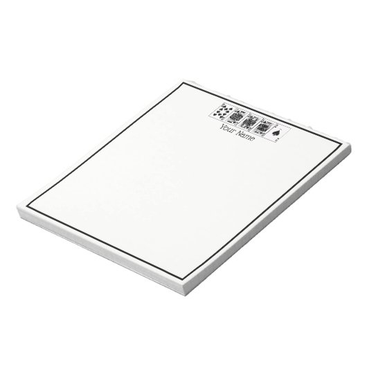 Casino Night Poker Royal Straight Flush Spades Notitieblok (Linkerzijde)