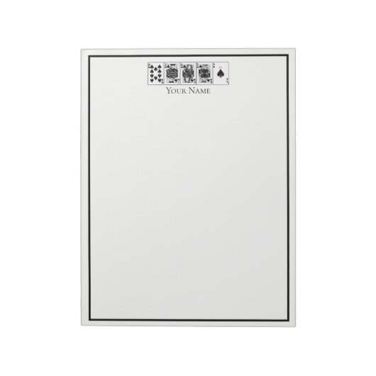 Casino Night Poker Royal Straight Flush Spades Notitieblok (Linkerzijde)