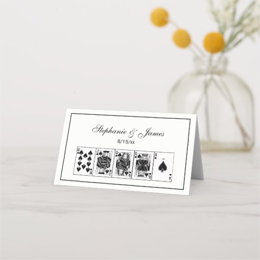 Casino Night Poker Royal Straight Flush Spades Plaatskaartje (Voorkant)