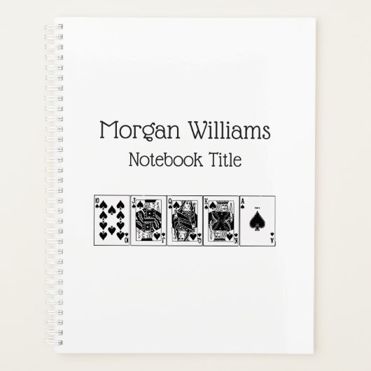 Casino Night Poker Royal Straight Flush Spades Planner (Voorkant)