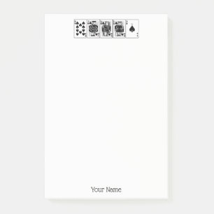 Casino Night Poker Royal Straight Flush Spades Post-it® Notes