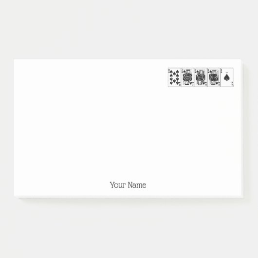 Casino Night Poker Royal Straight Flush Spades Post-it® Notes (Voorkant)