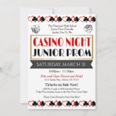 Casino Night Prom Dance Uitnodiging (Voorkant)