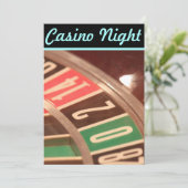 Casino Night Roulette Wheel met Retro Flair Kaart (Staand voorkant)