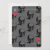 Casino Night Skull Death Party Uitnodiging (Achterkant)