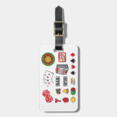 Casino Night Slot Machine Poker Lucky 7s Bagagelabel (Voorkant verticaal)