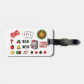 Casino Night Slot Machine Poker Lucky 7s Bagagelabel (Achterkant horizontaal)