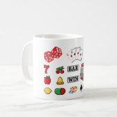 Casino Night Slot Machine Poker Lucky 7s Koffiemok (Voorkant links)