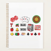 Casino Night Slot Machine Poker Lucky 7s Planner (Voorkant)