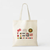 Casino Night Slot Machine Poker Lucky 7s Tote Bag (Achterkant)