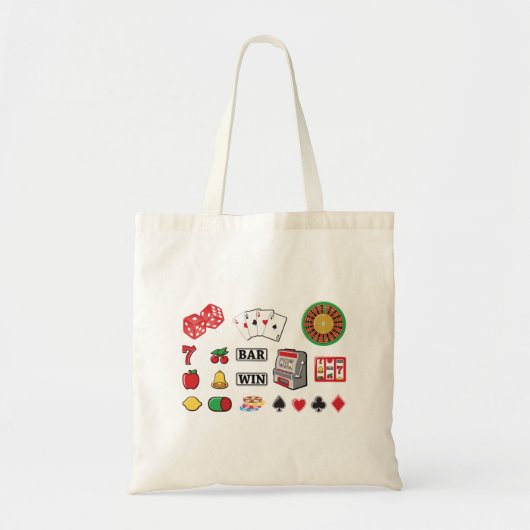 Casino Night Slot Machine Poker Lucky 7s Tote Bag (Voorkant)