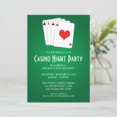 Casino Night Verjaardagsfeest Kaart (Staand voorkant)