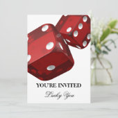 Casino Night Verjaardagsfeest Uitnodiging (Staand voorkant)