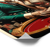 Casino paar Art Deco Poster (Hoek)