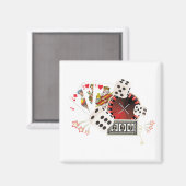 casino - partij , poker magneet (Voorkant / Achterkant)