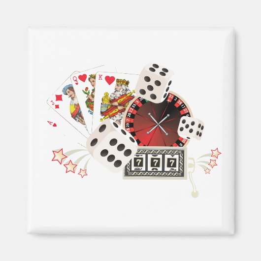 casino - partij , poker magneet (Voorkant)