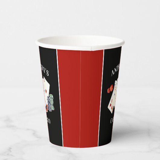 Casino Party gepersonaliseerd Papieren Bekers (Rechts)