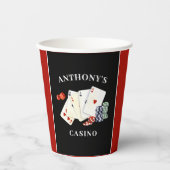 Casino Party gepersonaliseerd Papieren Bekers (Voorkant)