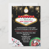 Casino Party nodiging Eve Vegas nieuwjaar Kaart (Voorkant)