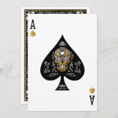 Casino Party Speel Kaart Ace (Voorkant / Achterkant)