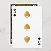 Casino Party Spelen Kaart 3 (Voorkant / Achterkant)