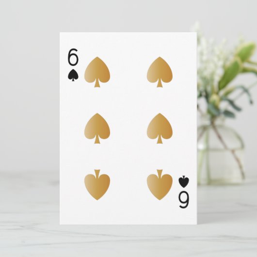 Casino Party Spelen Kaart 6 (Staand voorkant)