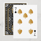 Casino Party Spelen Kaart 7 (Voorkant / Achterkant)