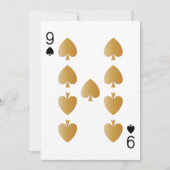 Casino Party Spelen Kaart 9 (Voorkant)