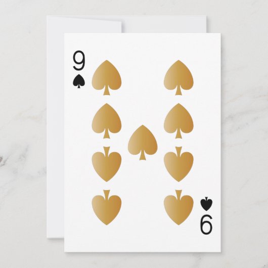 Casino Party Spelen Kaart 9 (Voorkant)